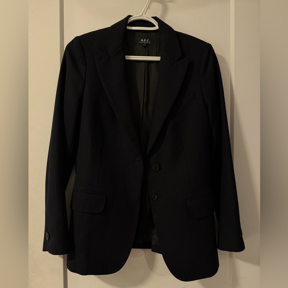 A.P.C. Black Wool Blazer